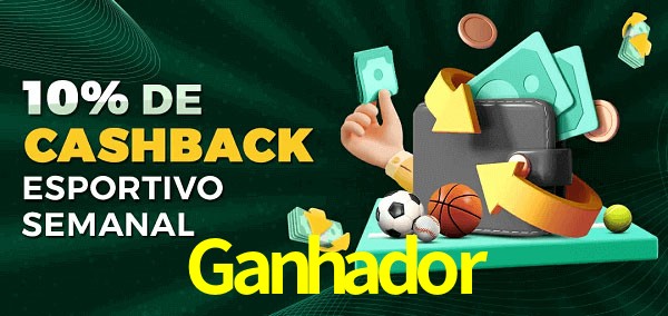 10% de bônus de cashback na Ganhador